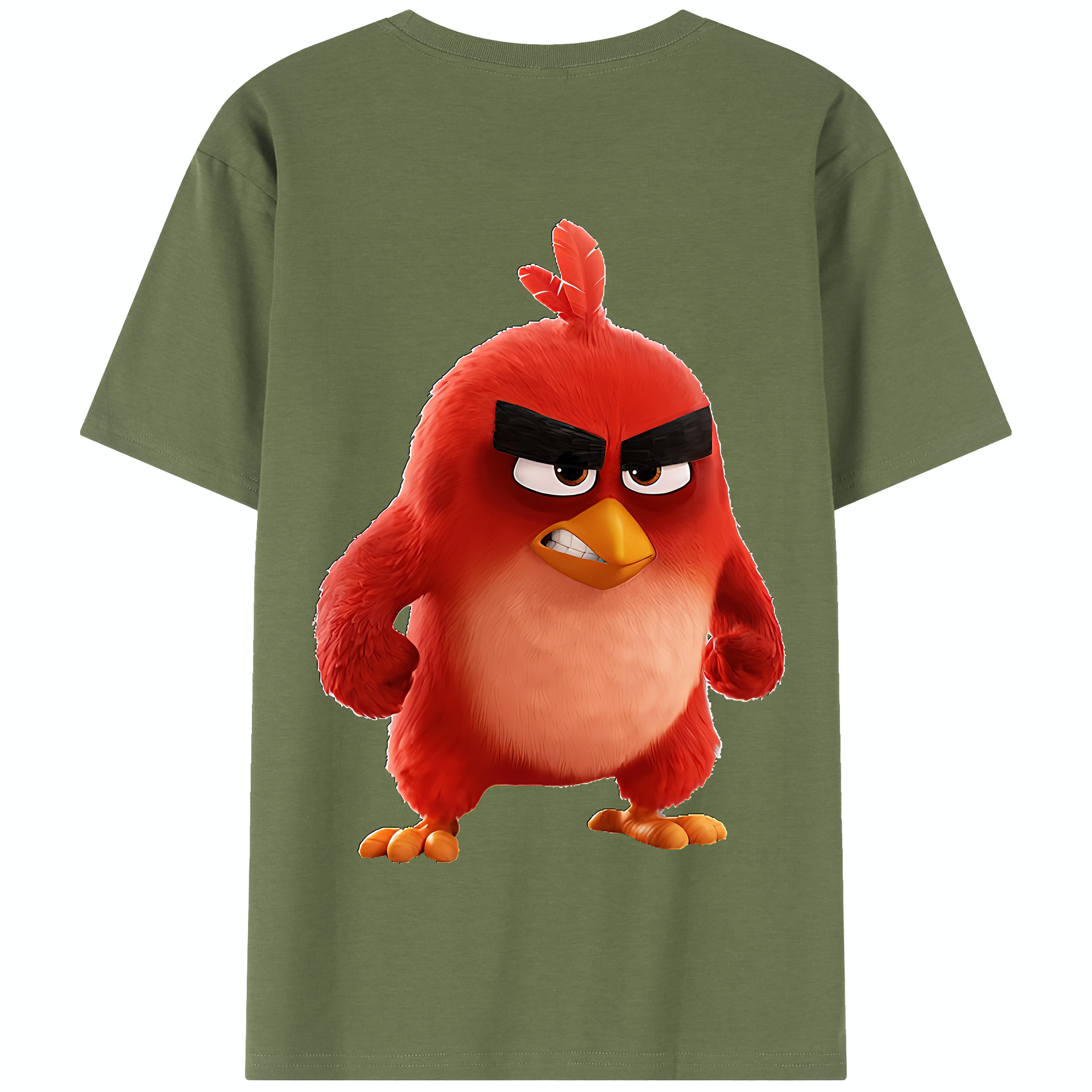（画像用） Angry Birds アングリーバード 綿100％半袖Tシャツ（背面プリント）